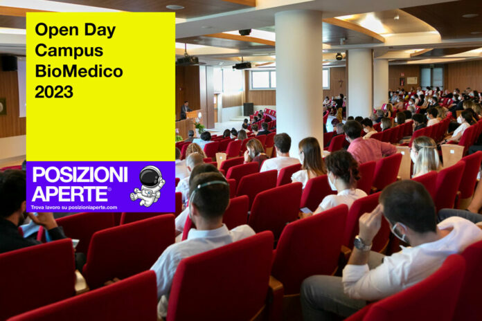 Open Day Campus BioMedico 2023 Posizioni Aperte