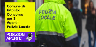 Comune di Bitonto - concorso per 3 Agenti Polizia Locale