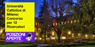 Università Cattolica di Milano - concorso per 12 Ricercatori