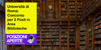 Università di Roma - concorso per 2 posti in area biblioteche