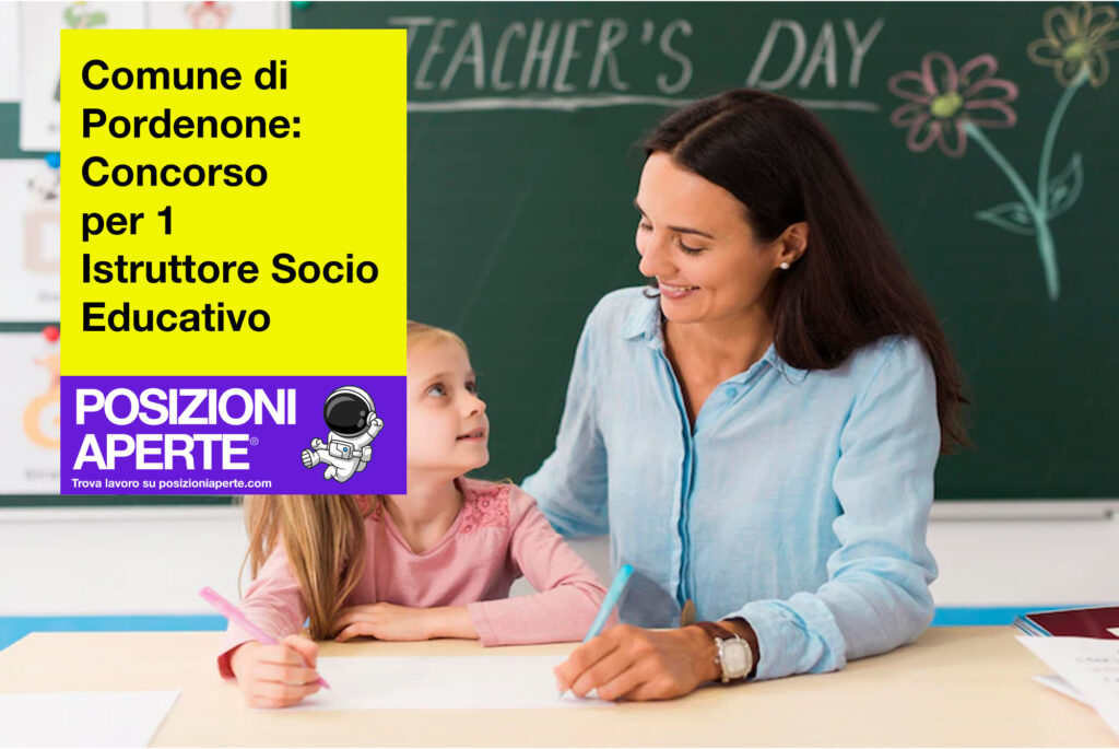 Comune di Pordenone - concorso per 1 istruttore socio educativo
