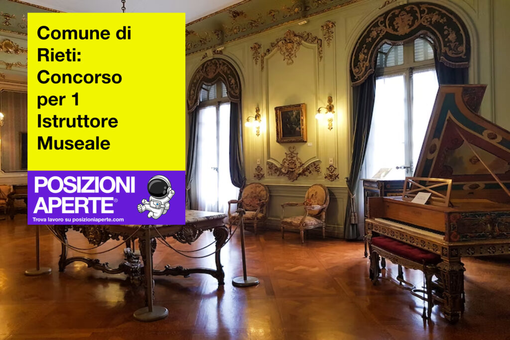 Comune di Rieti - concorso per 1 istruttore museale