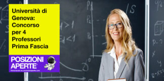 Università di Genova - concorso per 4 Professori di prima fascia