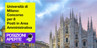 Università di Milano - concorso per 8 Posti in Area Amministrativa