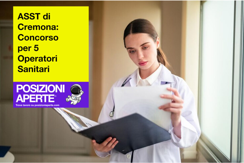 ASST di Cremona - concorso per 5 Operatori sanitari --