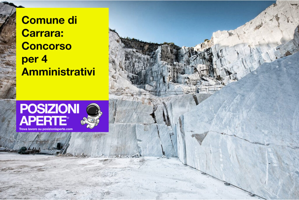 Comune di Carrara - concorso per 4 amministrativi