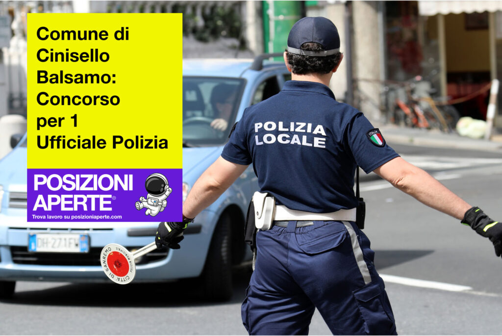 Comune di Cinisello Balsamo - concorso per 1 ufficiale polizia