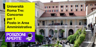 Università Roma Tre - Concorso per 1 Posto in Area Amministrativa