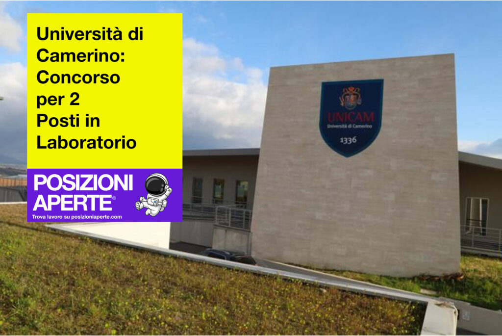 Università di Camerino - concorso per 2 posti in laboratorio
