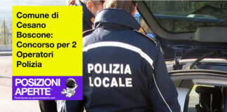comune di Cesano Boscone - concorso per 2 operatori polizia