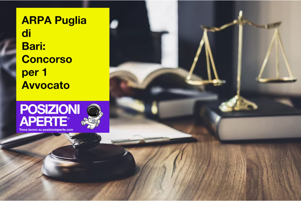 ARPA Puglia di Bari - concorso per 1 avvocato