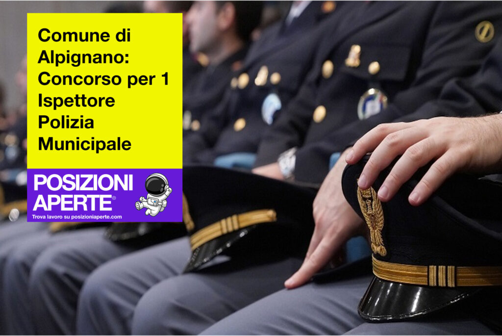 Comune di Alpignano - concorso per 1 Ispettore Polizia Municipale