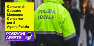 Comune di Cassano Magnago - concorso per 2 Agenti Polizia