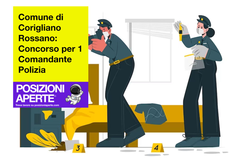 Comune di Corigliano Rossano - concorso per 1 Comandante Polizia