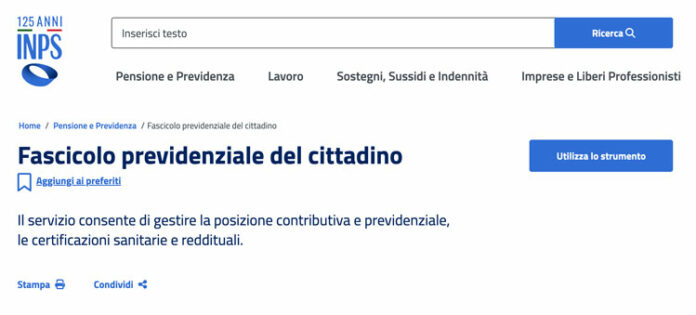 Fascicolo Previdenziale Del Cittadino - Posizioni Aperte