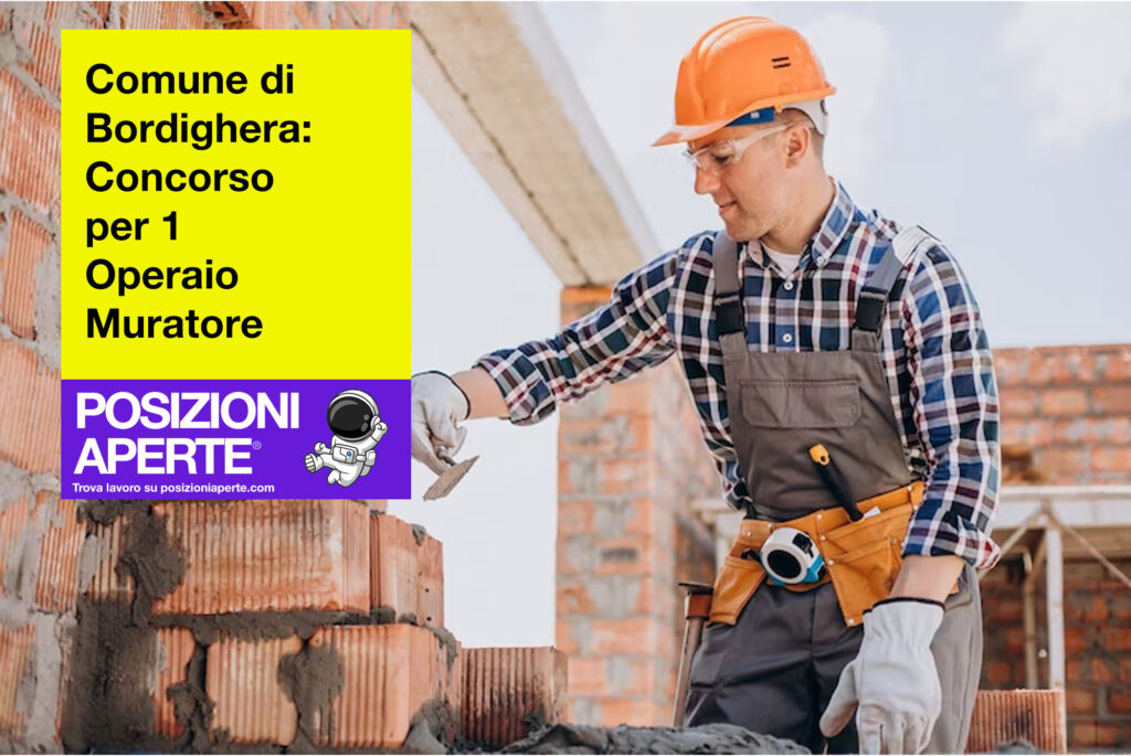 Comune di Bordighera - concorso per 1 operaio muratore
