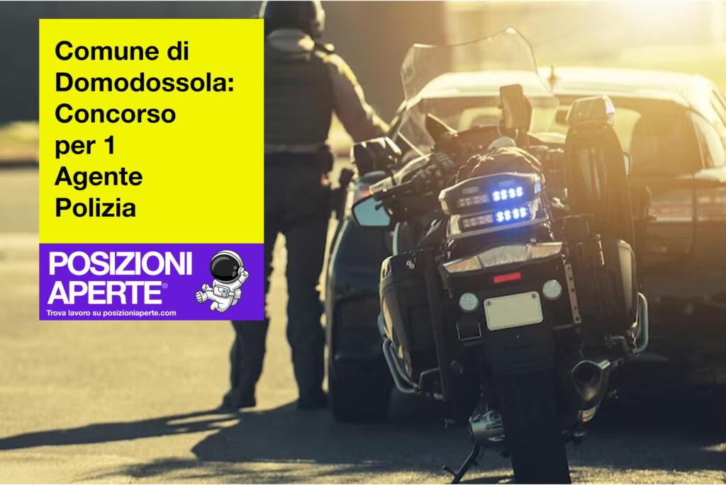 Comune di Domodossola - concorso per 1 agente polizia