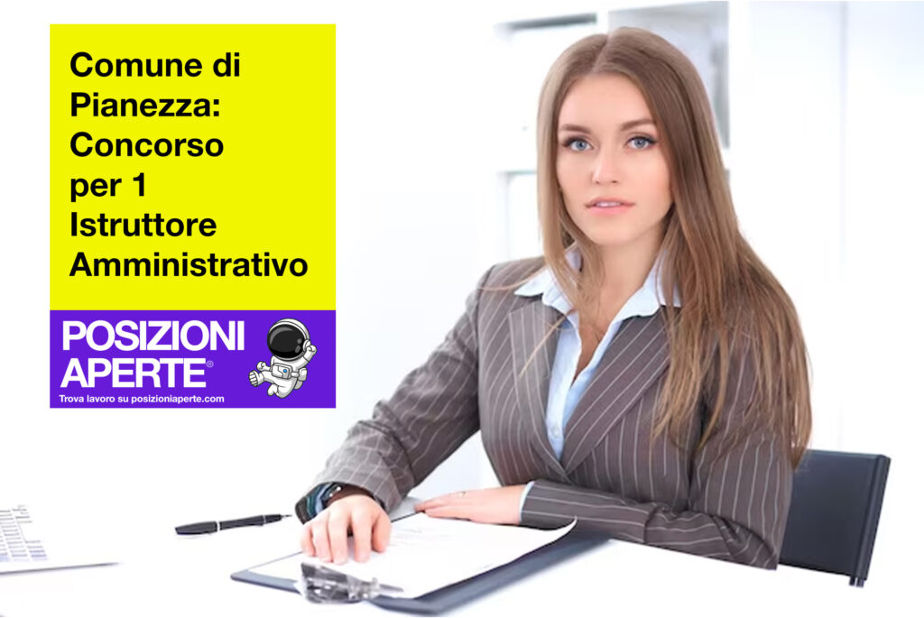 Comune di Pianezza - concorso per 1 istruttore amministrativo