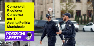 Comune di Riccione - concorso per 1 agente polizia municipale