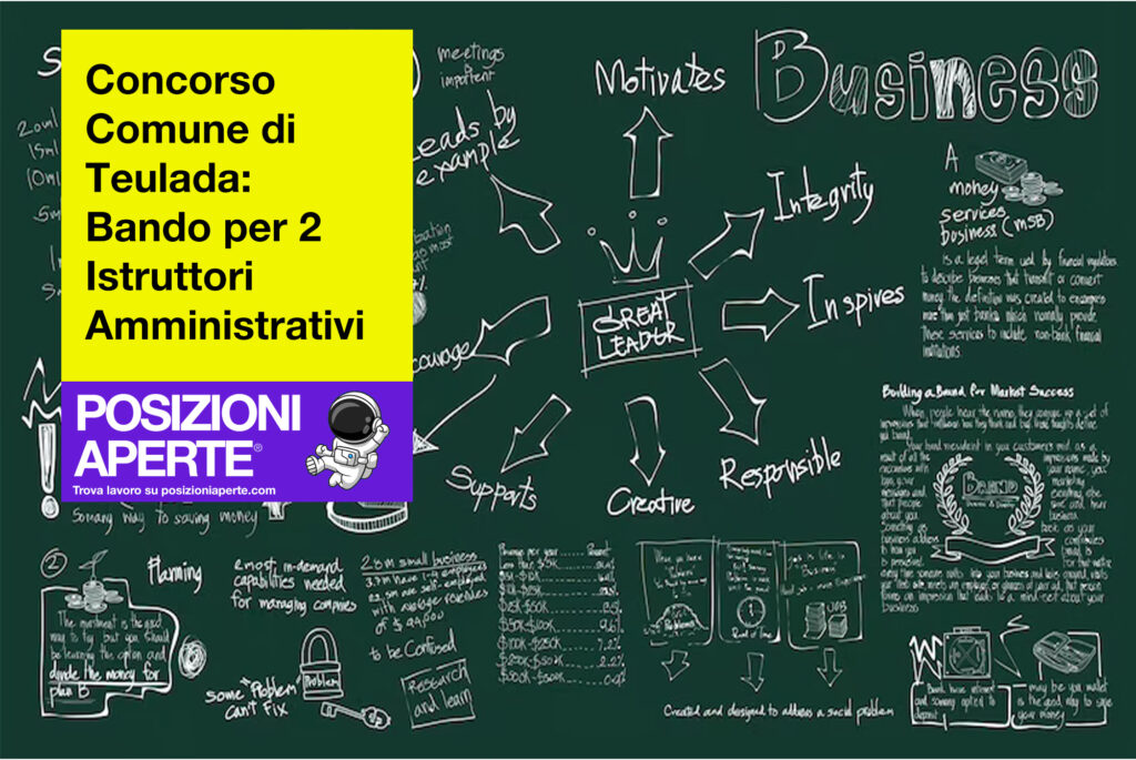 Concorso Comune di Teulada - Bando per 2 Istruttori Amministrativi