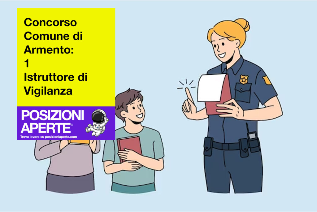 Concorso Comune di Armento - 1 istruttore di vigilanza