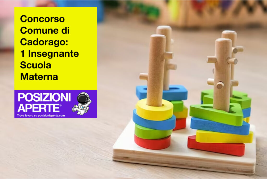 Concorso Comune di Cadorago - 1 Insegnante Scuola Materna