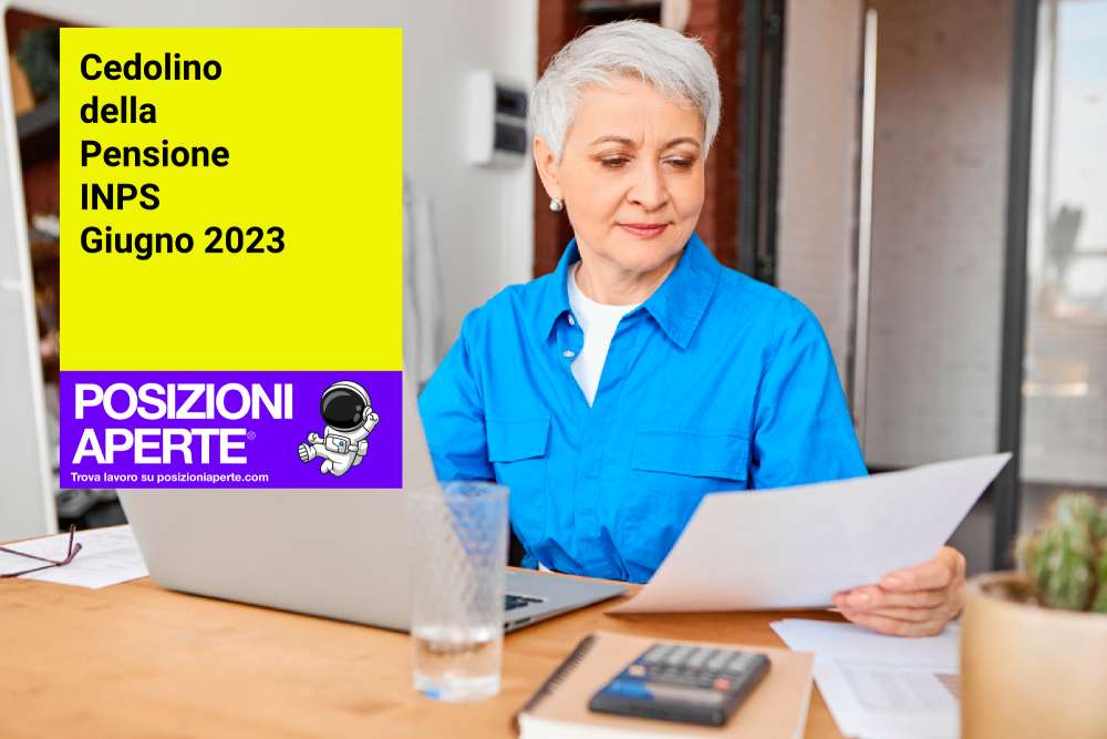 Cedolino - Pensione - Inps - Giugno - 2023