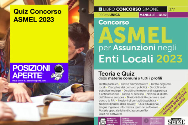 Quiz Concorso ASMEL 2023 - Posizioni Aperte