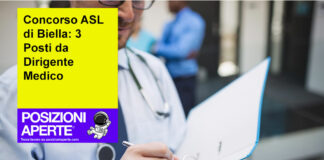 Concorso ASL di Biella: 3 Posti da Dirigente Medico