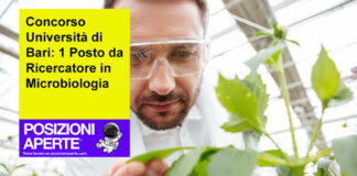 Concorso Università di Bari: 1 Posto da Ricercatore in Microbiologia