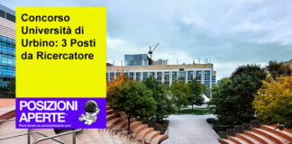 Concorso Università di Urbino: 3 Posti da Ricercatore