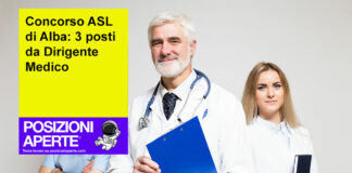 Concorso ASL di Alba: 3 posti da Dirigente Medico