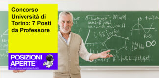 Concorso Università di Torino: 7 Posti da Professore
