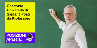 Concorso Università di Siena: 3 Posti da Professore