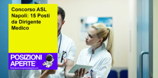 Concorso ASL Napoli: 15 Posti da Dirigente Medico