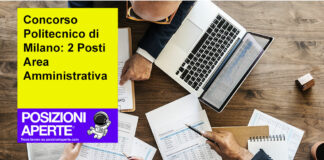 Concorso Politecnico di Milano: 2 Posti Area Amministrativa