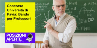 Concorso Università di Pavia: Bando per Professori