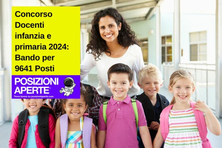 Concorso Docenti infanzia e primaria 2024 Bando per 9641 Posti Posizioni Aperte